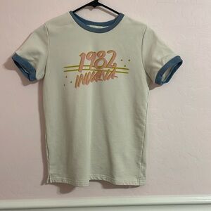 White 1982 Indiana graphic tee